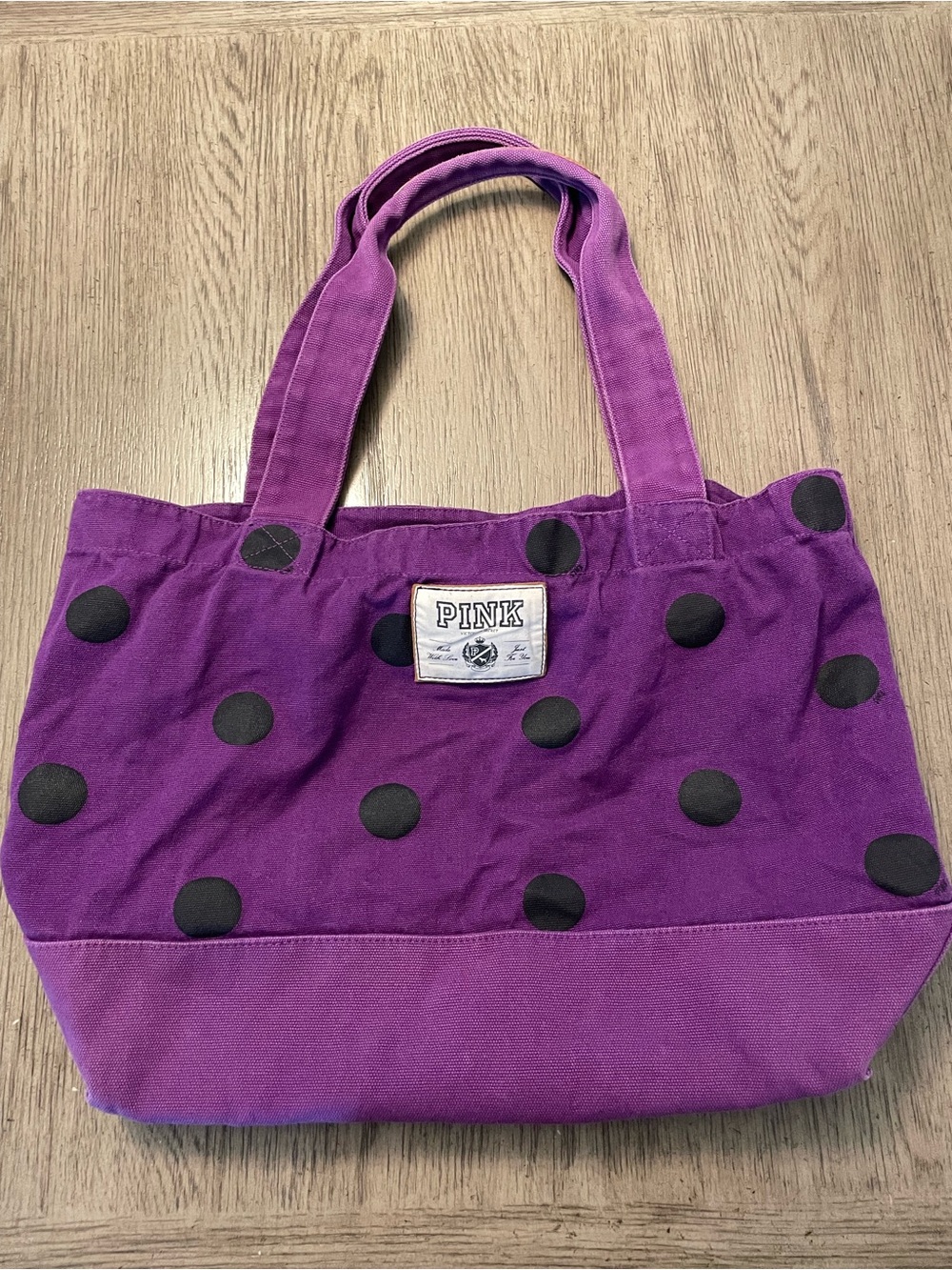 PINK Victoria’s Secret canvas tote, zip closure, Y2K, great condition! 20”x14”